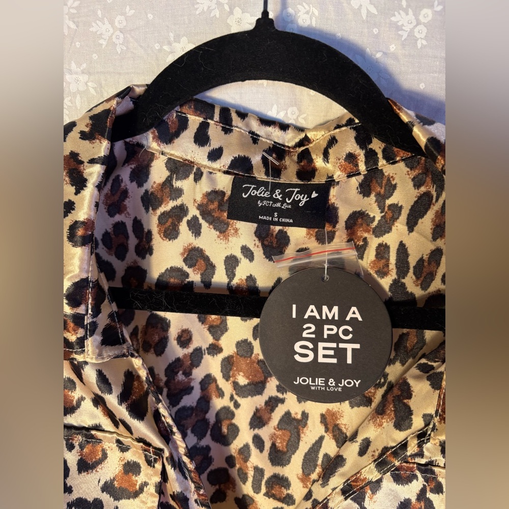 Leopard Print Two-Piece Set - Picture 2 of 10